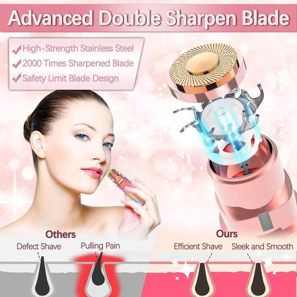 Electric Eyebrow Trimmer & Shaver Model 203a – Rechargeable, Painless Hair Removal For Women