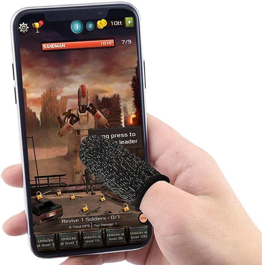 Gaming Finger Thumb Sleeve Glov Ideal For PUBG and Free Fire Sweat Proof Non-Scratch Sensitive for Touch Screen Gaming.