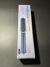 Load image into Gallery viewer, 3 Featured (1) Purple Hair Straightener Comb &amp; (1) Black Straight Hair Comb, Hot Air Brush Electric Hair Dryer Blower Straightening Curling Hairdryer Brush Hair Roller Styling.