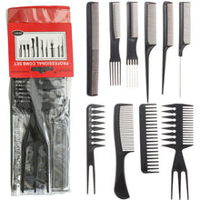 Load image into Gallery viewer, Pack of 10-Professional Hairdressing Combs For Women &amp; Men Stylist Anti-static Hairdressing Combs Multifunctional Barber Set