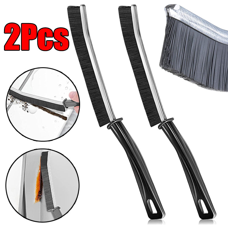 Set of 2 Floor Grout Black Cleaner Brushes Household Tile Joints Scrubber Stiff Bristles Small Tile Grout Cleaning Brush Window Groove Gap Clean