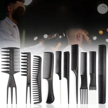 Load image into Gallery viewer, Pack of 10-Professional Hairdressing Combs For Women &amp; Men Stylist Anti-static Hairdressing Combs Multifunctional Barber Set