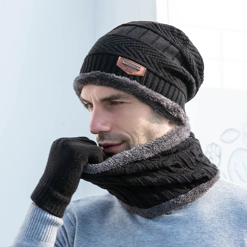 Men & Women Winter Head Cap, Hand Gloves and High Neck (3 in 1 Pack)