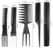 Load image into Gallery viewer, Pack of 10-Professional Hairdressing Combs For Women &amp; Men Stylist Anti-static Hairdressing Combs Multifunctional Barber Set