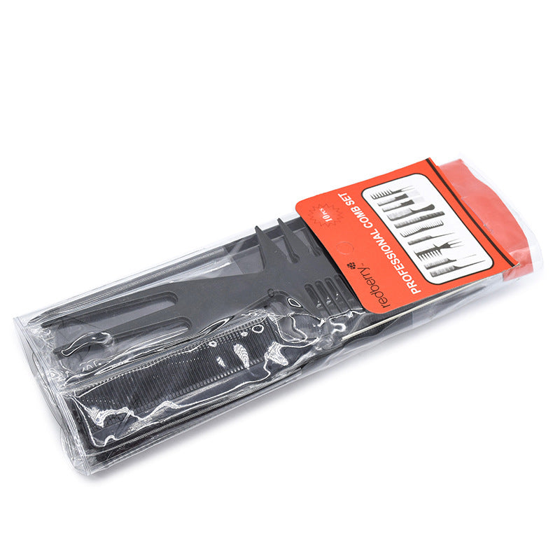 Pack of 10-Professional Hairdressing Combs For Women & Men Stylist Anti-static Hairdressing Combs Multifunctional Barber Set