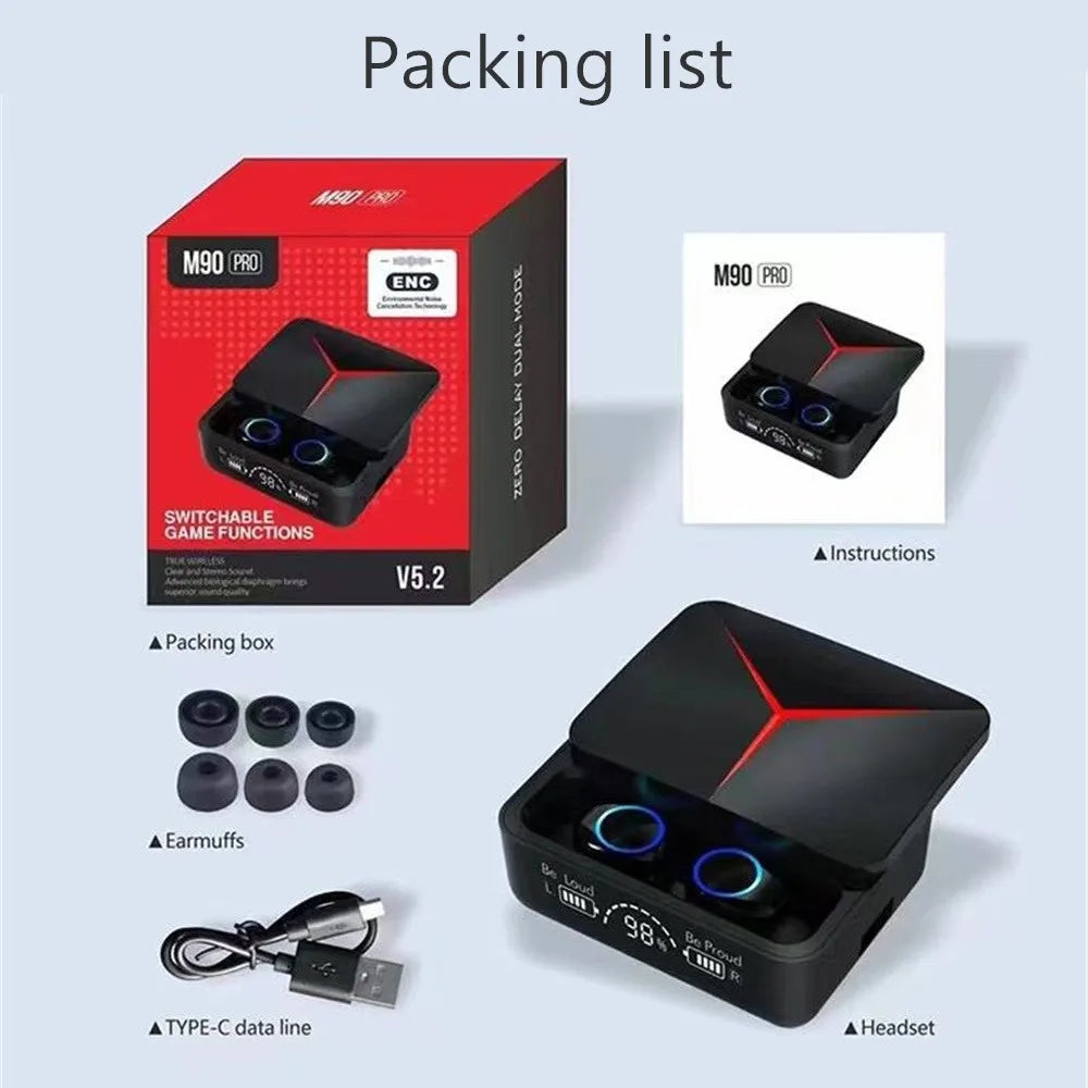 M10 TWS Bluetooth 5.3 Headphones 3500mAh M10 Black Pro Bluetooth, 5.1 Model Charging Box Wireless Earphones With Mic 9D Stereo Sports Waterproof Earbuds Headset
