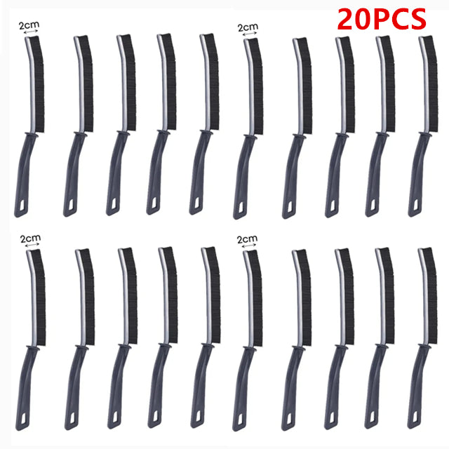 Set of 2 Floor Grout Black Cleaner Brushes Household Tile Joints Scrubber Stiff Bristles Small Tile Grout Cleaning Brush Window Groove Gap Clean