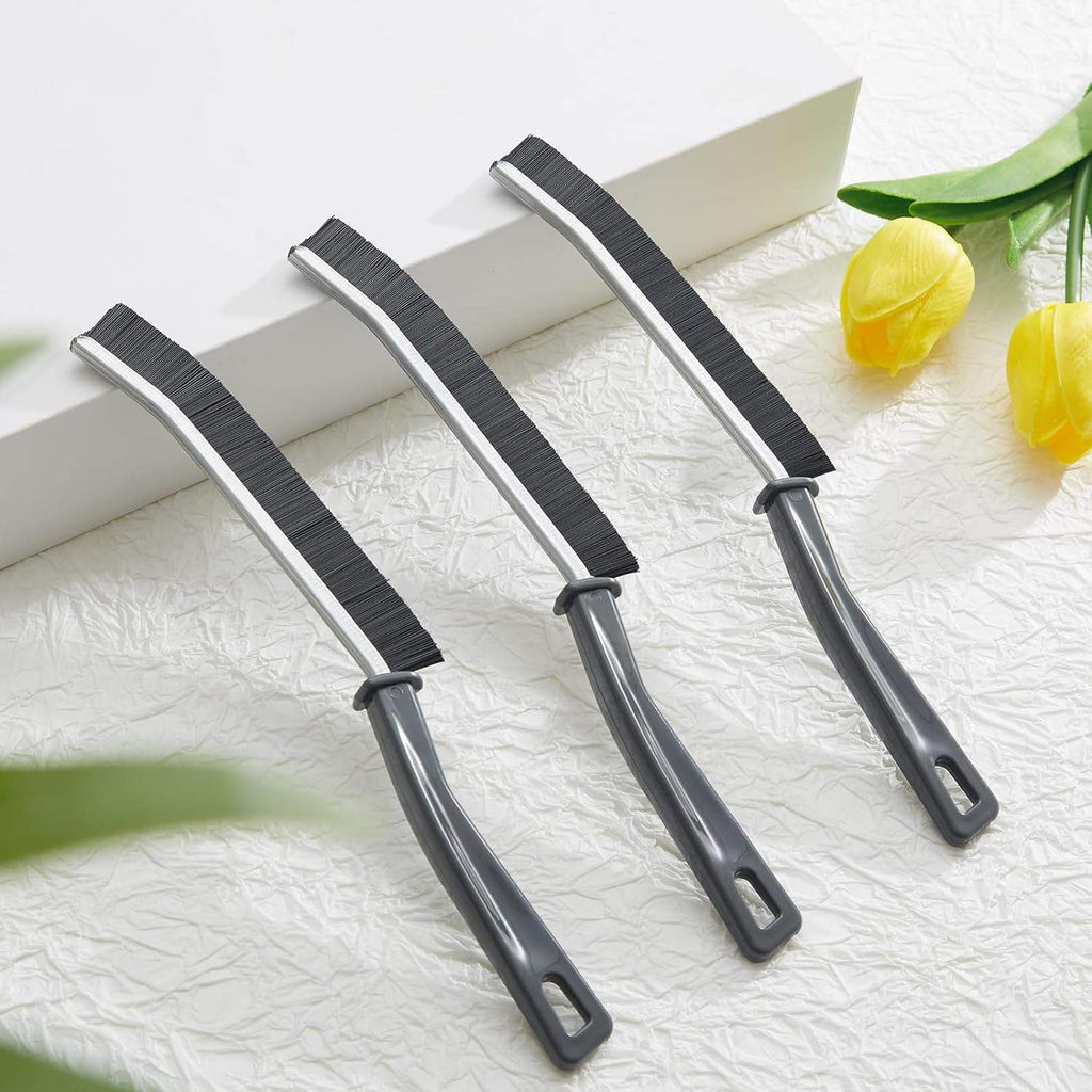 Set of 2 Floor Grout Black Cleaner Brushes Household Tile Joints Scrubber Stiff Bristles Small Tile Grout Cleaning Brush Window Groove Gap Clean