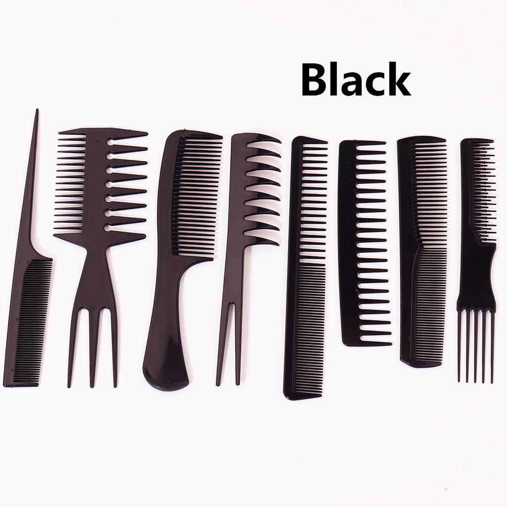 Pack of 10-Professional Hairdressing Combs For Women & Men Stylist Anti-static Hairdressing Combs Multifunctional Barber Set