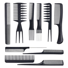 Load image into Gallery viewer, Pack of 10-Professional Hairdressing Combs For Women &amp; Men Stylist Anti-static Hairdressing Combs Multifunctional Barber Set