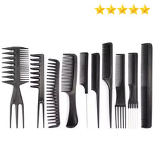Load image into Gallery viewer, Pack of 10-Professional Hairdressing Combs For Women &amp; Men Stylist Anti-static Hairdressing Combs Multifunctional Barber Set