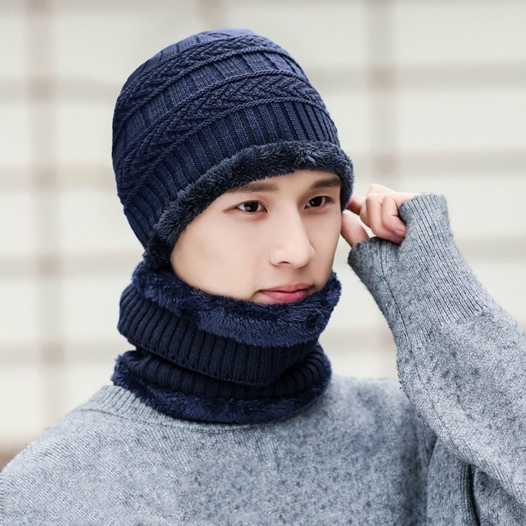 Men & Women Winter Head Cap, Hand Gloves and High Neck (3 in 1 Pack)