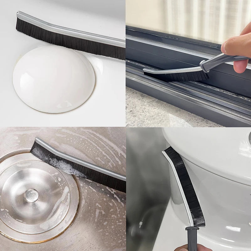 Set of 2 Floor Grout Black Cleaner Brushes Household Tile Joints Scrubber Stiff Bristles Small Tile Grout Cleaning Brush Window Groove Gap Clean