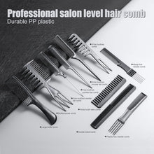 Load image into Gallery viewer, Pack of 10-Professional Hairdressing Combs For Women &amp; Men Stylist Anti-static Hairdressing Combs Multifunctional Barber Set