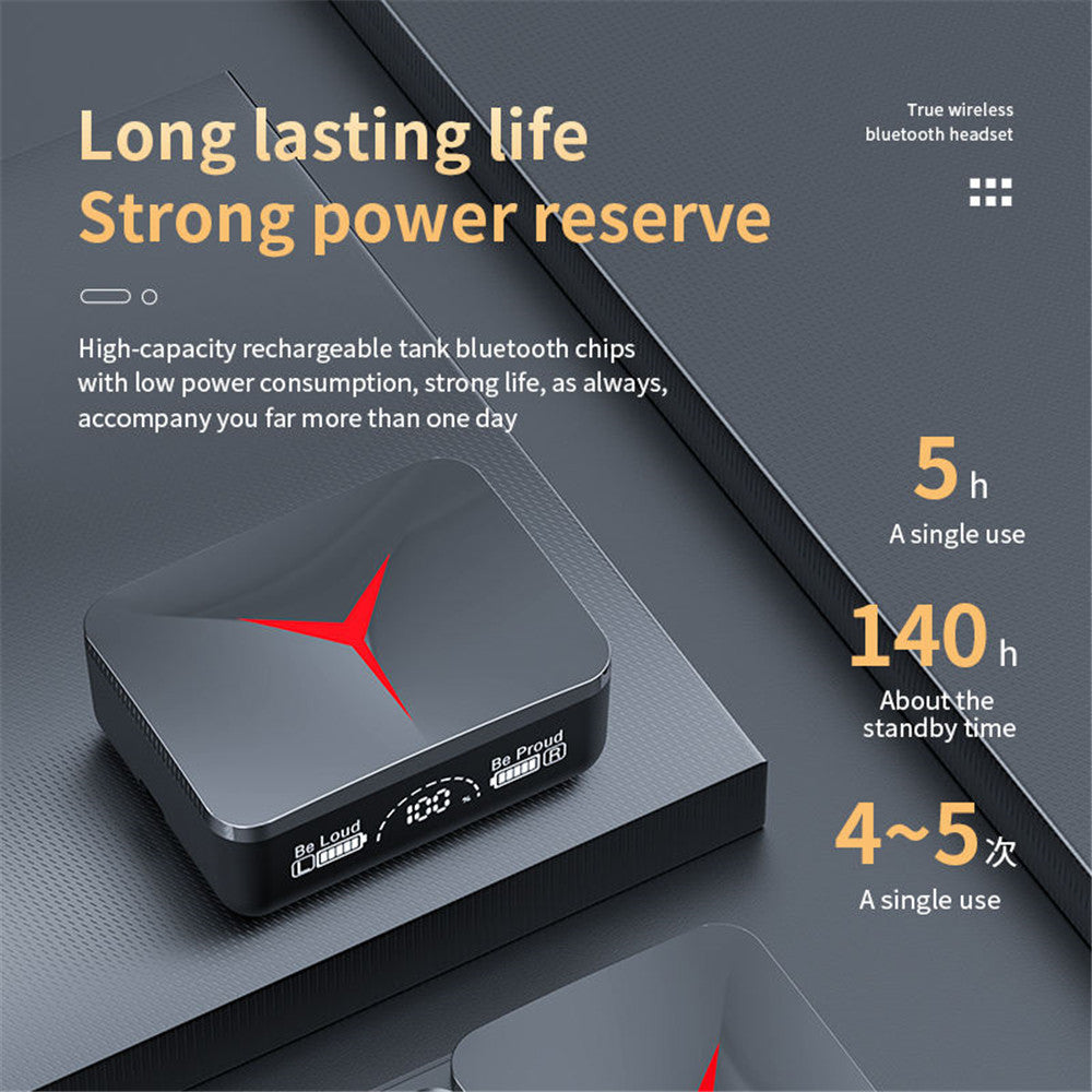 M10 TWS Bluetooth 5.3 Headphones 3500mAh M10 Black Pro Bluetooth, 5.1 Model Charging Box Wireless Earphones With Mic 9D Stereo Sports Waterproof Earbuds Headset