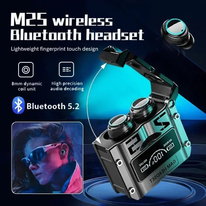 M10 TWS Bluetooth 5.3 Headphones 3500mAh M10 Black Pro Bluetooth, 5.1 Model Charging Box Wireless Earphones With Mic 9D Stereo Sports Waterproof Earbuds Headset