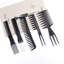 Load image into Gallery viewer, Pack of 10-Professional Hairdressing Combs For Women &amp; Men Stylist Anti-static Hairdressing Combs Multifunctional Barber Set