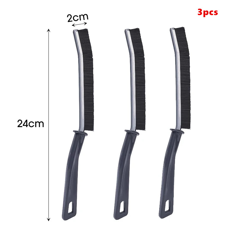 Set of 2 Floor Grout Black Cleaner Brushes Household Tile Joints Scrubber Stiff Bristles Small Tile Grout Cleaning Brush Window Groove Gap Clean