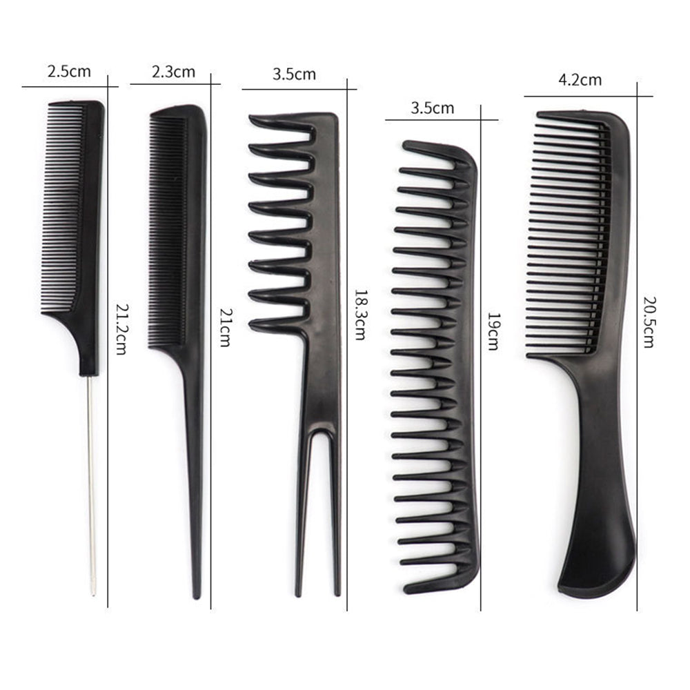 Pack of 10-Professional Hairdressing Combs For Women & Men Stylist Anti-static Hairdressing Combs Multifunctional Barber Set