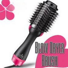 Load image into Gallery viewer, 3 Featured (1) Purple Hair Straightener Comb &amp; (1) Black Straight Hair Comb, Hot Air Brush Electric Hair Dryer Blower Straightening Curling Hairdryer Brush Hair Roller Styling.