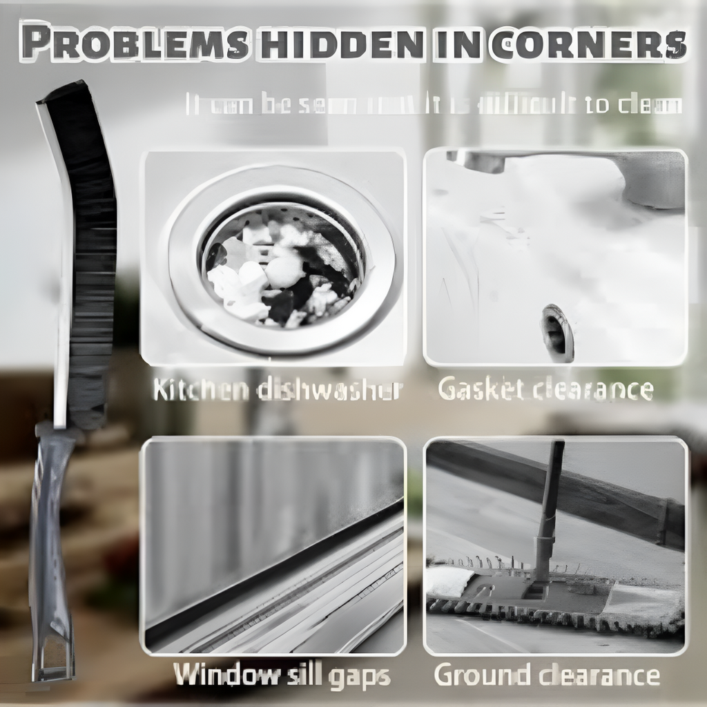 Set of 2 Floor Grout Black Cleaner Brushes Household Tile Joints Scrubber Stiff Bristles Small Tile Grout Cleaning Brush Window Groove Gap Clean