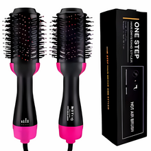 Load image into Gallery viewer, 3 Featured (1) Purple Hair Straightener Comb &amp; (1) Black Straight Hair Comb, Hot Air Brush Electric Hair Dryer Blower Straightening Curling Hairdryer Brush Hair Roller Styling.