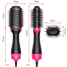 Load image into Gallery viewer, 3 Featured (1) Purple Hair Straightener Comb &amp; (1) Black Straight Hair Comb, Hot Air Brush Electric Hair Dryer Blower Straightening Curling Hairdryer Brush Hair Roller Styling.