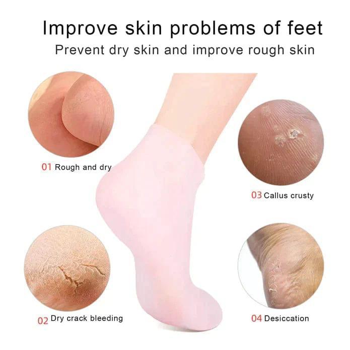 Moisturizing Anti-Crack 100% Soft Silicone Socks for heal cracks, lightweight, flexible and pain relief at Affordable price.