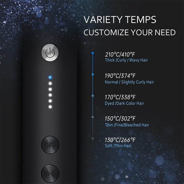 3 Featured (1) Purple Hair Straightener Comb & (1) Black Straight Hair Comb, Hot Air Brush Electric Hair Dryer Blower Straightening Curling Hairdryer Brush Hair Roller Styling.