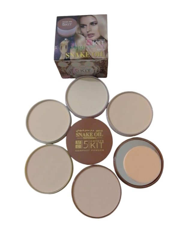 Pack Of 01 – 5 In 1 | Multi-shade Face Powder Palette With Mirror | Compact Makeup Kit For All Skin Tones | Natural Finish & Easy Blending